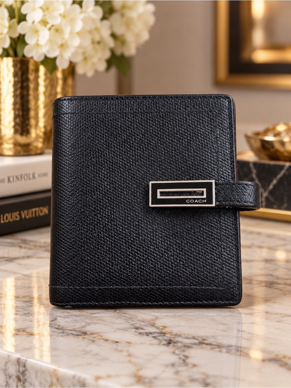 Coach Mad Mini Bifold Wallet Black Leather Style 7830 RGN Vintage